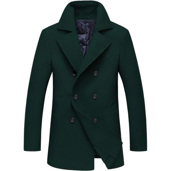 Other - Men's Classic Double Breasted Coat Green